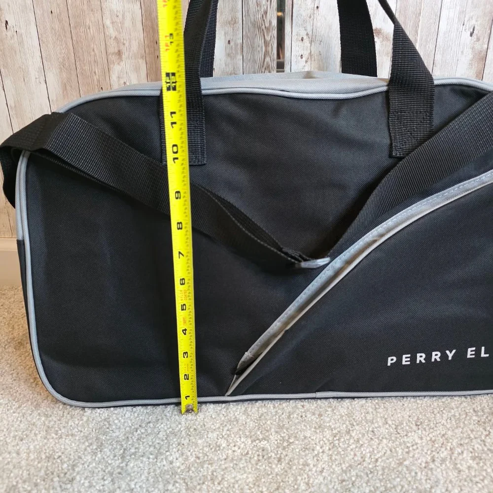 Perry Ellis Duffle Bag Medium Black Gray